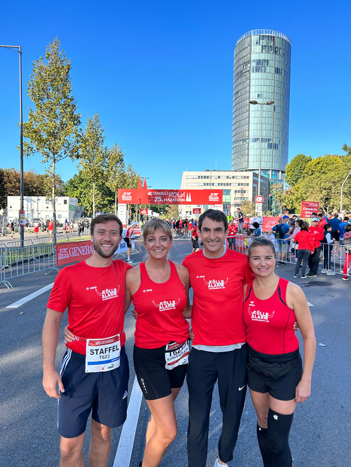 Team Steinbuechel und Knacki Deuser beim Köln Marathon